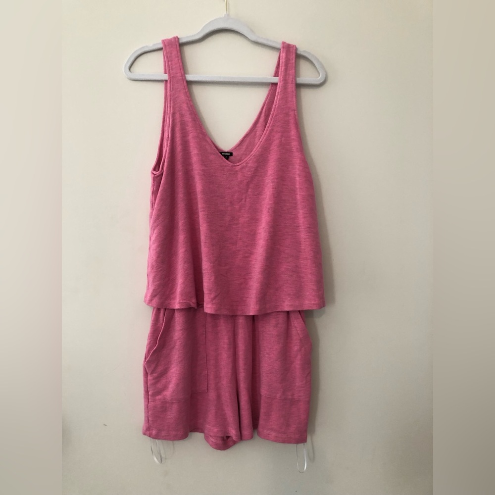 Monrow Pink Sleeveless Romper
